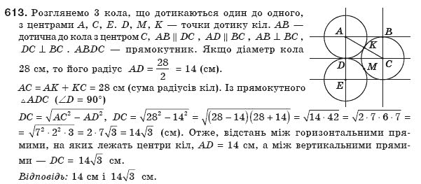 Геометрiя 8 клас Бевз Г.П. та інші Задание 613