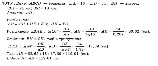 Геометрiя 8 клас Бурда М. Задание 1015