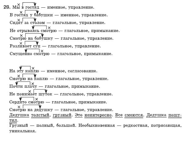 Русский язык 8 класс Рудяков А.Н., Фролова Т.Я. Задание 28