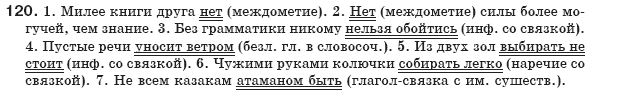 Русский язык 8 класс Давидюк Л., Стативка В. Задание 120