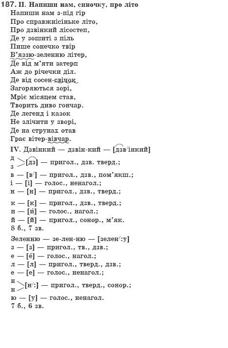 Украинский язык 8 класс (для русских школ) Н.В. Бондаренко, А.В. Ярмолюк Задание 187