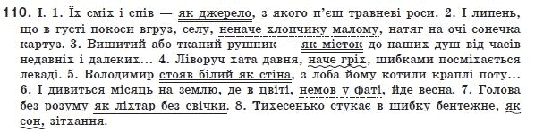 Українська мова 8 клас (для русских школ) О. Заболотний та ін. Задание 110