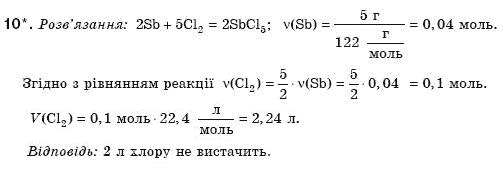 Хiмiя 8 клас Н.М. Буринська Задание 10