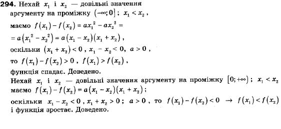 Алгебра 9 клас (12-річна програма) Мерзляк А.Г., Полонский В.Б., Якiр М.С. Задание 294