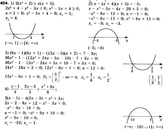 Алгебра 9 клас (12-річна програма) Мерзляк А.Г., Полонский В.Б., Якiр М.С. Задание 404