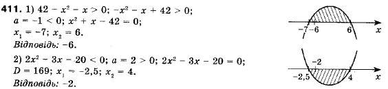 Алгебра 9 клас (12-річна програма) Мерзляк А.Г., Полонский В.Б., Якiр М.С. Задание 411