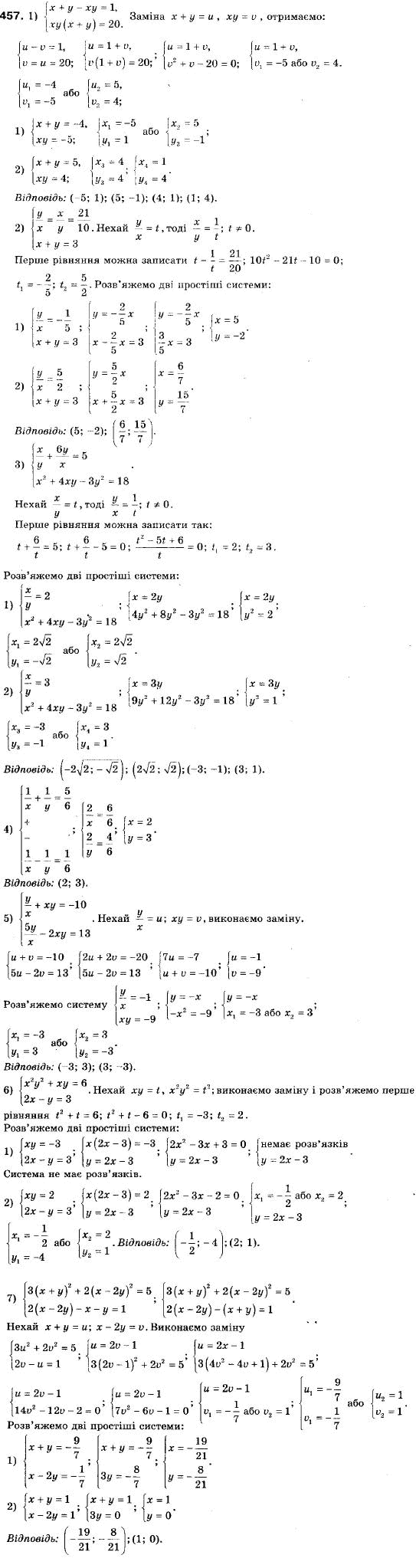 Алгебра 9 клас (12-річна програма) Мерзляк А.Г., Полонский В.Б., Якiр М.С. Задание 457