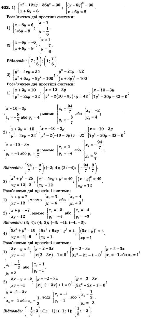 Алгебра 9 клас (12-річна програма) Мерзляк А.Г., Полонский В.Б., Якiр М.С. Задание 463