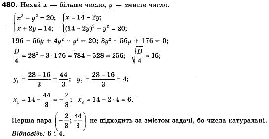 Алгебра 9 клас (12-річна програма) Мерзляк А.Г., Полонский В.Б., Якiр М.С. Задание 480