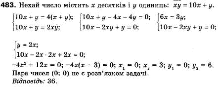 Алгебра 9 клас (12-річна програма) Мерзляк А.Г., Полонский В.Б., Якiр М.С. Задание 483