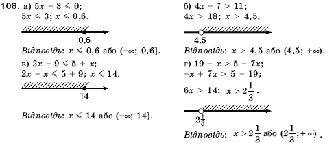 Алгебра 9 клас Кравчук В.Р., Янченко Г.М., Пiдручна М.В. Задание 108
