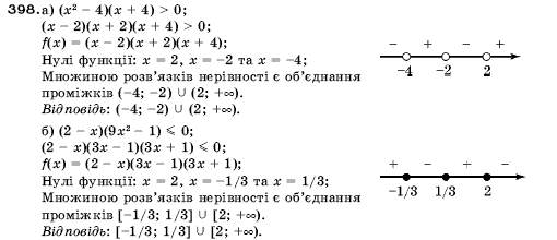 Алгебра 9 клас Кравчук В.Р., Янченко Г.М., Пiдручна М.В. Задание 398