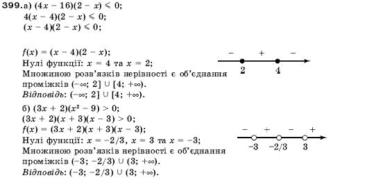 Алгебра 9 клас Кравчук В.Р., Янченко Г.М., Пiдручна М.В. Задание 399