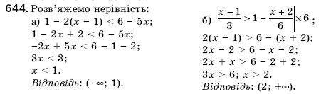 Алгебра 9 клас Кравчук В.Р., Янченко Г.М., Пiдручна М.В. Задание 644