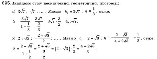 Алгебра 9 клас Кравчук В.Р., Янченко Г.М., Пiдручна М.В. Задание 695
