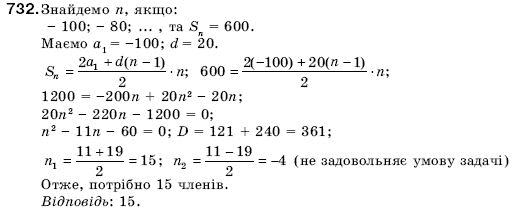 Алгебра 9 клас Кравчук В.Р., Янченко Г.М., Пiдручна М.В. Задание 732