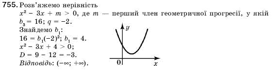 Алгебра 9 клас Кравчук В.Р., Янченко Г.М., Пiдручна М.В. Задание 755