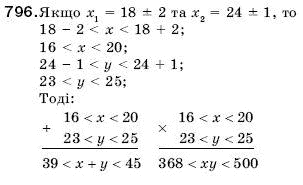 Алгебра 9 клас Кравчук В.Р., Янченко Г.М., Пiдручна М.В. Задание 796