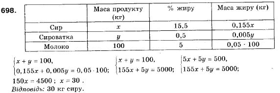 Алгебра 9 клас (12-річна програма) Бевз Г.П., Бевз В.Г. Задание 698