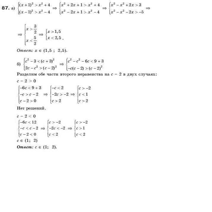 Алгебра 9 класс (для русских школ) Бевз Г.П. Задание 87