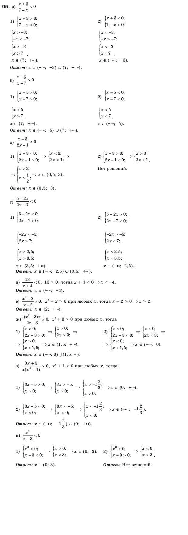 Алгебра 9 класс (для русских школ) Бевз Г.П. Задание 95