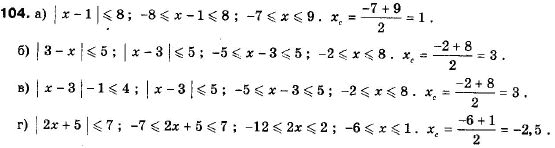 Алгебра 9 класс (12-річна програма) Мальований Ю.I., Литвиненко Г.М., Возняк Г.М. Задание 104