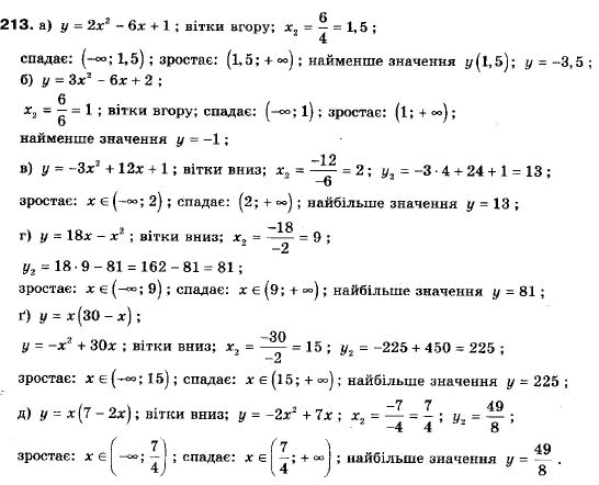 Алгебра 9 класс (12-річна програма) Мальований Ю.I., Литвиненко Г.М., Возняк Г.М. Задание 213