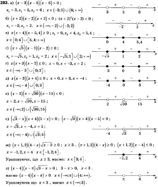 Алгебра 9 класс (12-річна програма) Мальований Ю.I., Литвиненко Г.М., Возняк Г.М. Задание 283