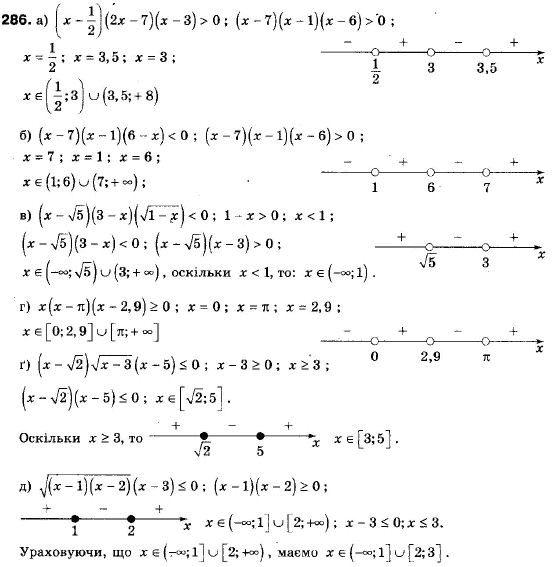 Алгебра 9 класс (12-річна програма) Мальований Ю.I., Литвиненко Г.М., Возняк Г.М. Задание 286