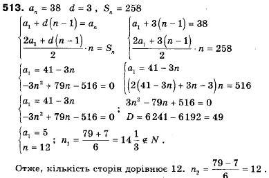 Алгебра 9 класс (12-річна програма) Мальований Ю.I., Литвиненко Г.М., Возняк Г.М. Задание 513