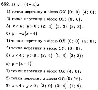 Алгебра 9 класс (12-річна програма) Мальований Ю.I., Литвиненко Г.М., Возняк Г.М. Задание 652