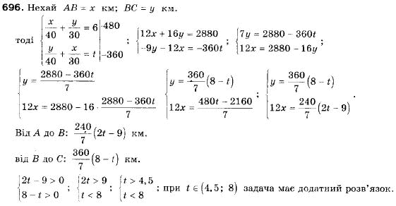 Алгебра 9 класс (12-річна програма) Мальований Ю.I., Литвиненко Г.М., Возняк Г.М. Задание 696