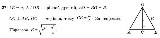 Геометрiя 9 клас Погорєлов О.В. Задание 27