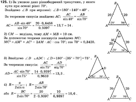 Геометрія 9 клас (12-річна програма) Мерзляк А.Г., Полонський В.Б., Якір М.С. Задание 125
