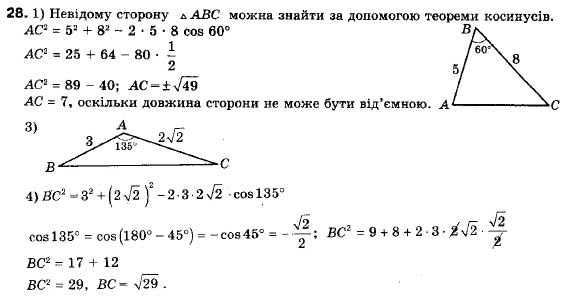 Геометрія 9 клас (12-річна програма) Мерзляк А.Г., Полонський В.Б., Якір М.С. Задание 28