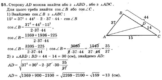 Геометрія 9 клас (12-річна програма) Мерзляк А.Г., Полонський В.Б., Якір М.С. Задание 51