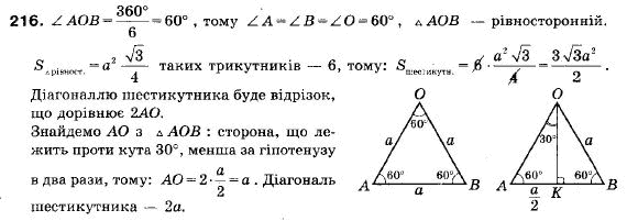 Геометрія 9 клас (12-річна програма) Мерзляк А.Г., Полонський В.Б., Якір М.С. Задание 216