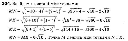 Геометрія 9 клас (12-річна програма) Мерзляк А.Г., Полонський В.Б., Якір М.С. Задание 304