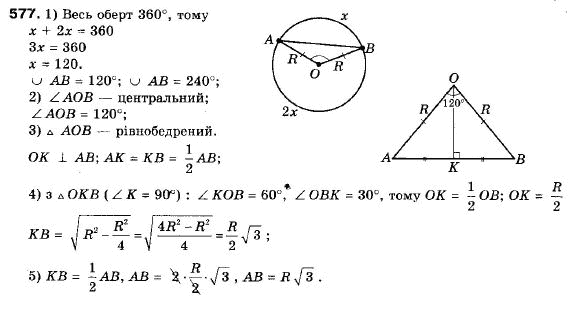 Геометрія 9 клас (12-річна програма) Мерзляк А.Г., Полонський В.Б., Якір М.С. Задание 577