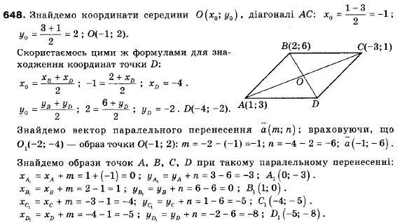 Геометрія 9 клас (12-річна програма) Мерзляк А.Г., Полонський В.Б., Якір М.С. Задание 648