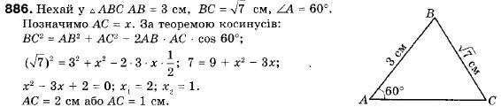 Геометрія 9 клас (12-річна програма) Мерзляк А.Г., Полонський В.Б., Якір М.С. Задание 886