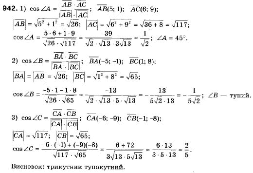 Геометрія 9 клас (12-річна програма) Мерзляк А.Г., Полонський В.Б., Якір М.С. Задание 942
