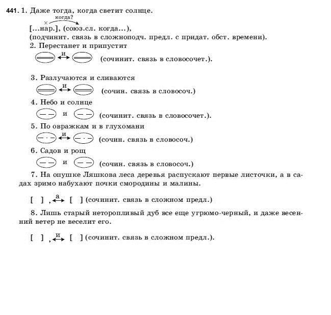 Русский язык 9 класс Голобородько Г.П. Задание 441