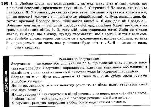 Українська мова 9 клас (12-річна програма) M.I. Пентилюк, I.B. Гайденко, А.I. Ляшкевич, С.А. Омельчук Задание 396