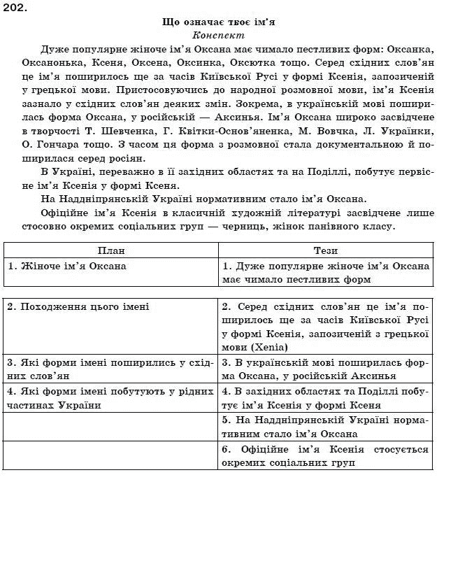 Українська мова 9 клас О. Біляєв Задание 202