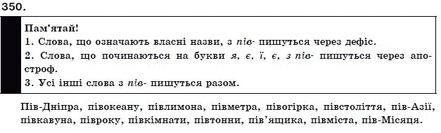 Українська мова 9 клас О. Біляєв Задание 350