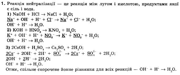 Хімія 9 клас (12-річна програма) Н.М. Буринська, Л.П. Величко Задание 1