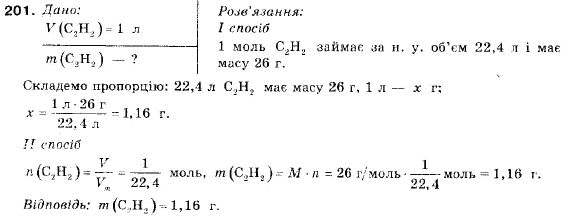 Хімія 9 клас П.П. Попель, Л.С. Крикля Задание 201
