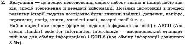 ГДЗ Iнформатика, 10 клас I.Т. Зарецька та iн Задание 2