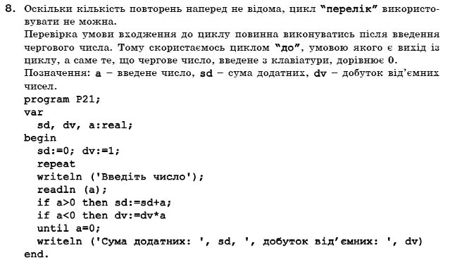 ГДЗ Iнформатика, 11 клас А.Ф. Верлань Задание 8